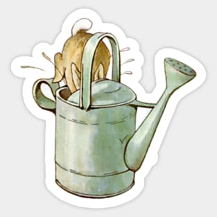 Peter Hides in a Watering Can - Beatrix Potter Sticker